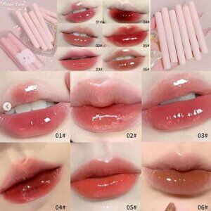 Magic Casa Bubble Bear Lip Glaze Set - Lipstick Watery Jelly Gloss Bubbly